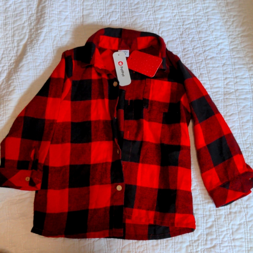 Kids buffalo plaid shirt NWT kids size 4-5